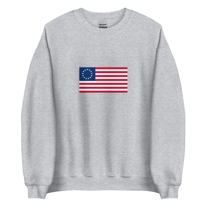 USA - 13 Stars & Stripes Betsy Ross Flag (1776) | Historical American Flag Interactive Sweatshirt