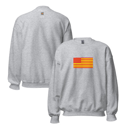 USA - Asian Americans | Ethnic American Flag Interactive Sweatshirt