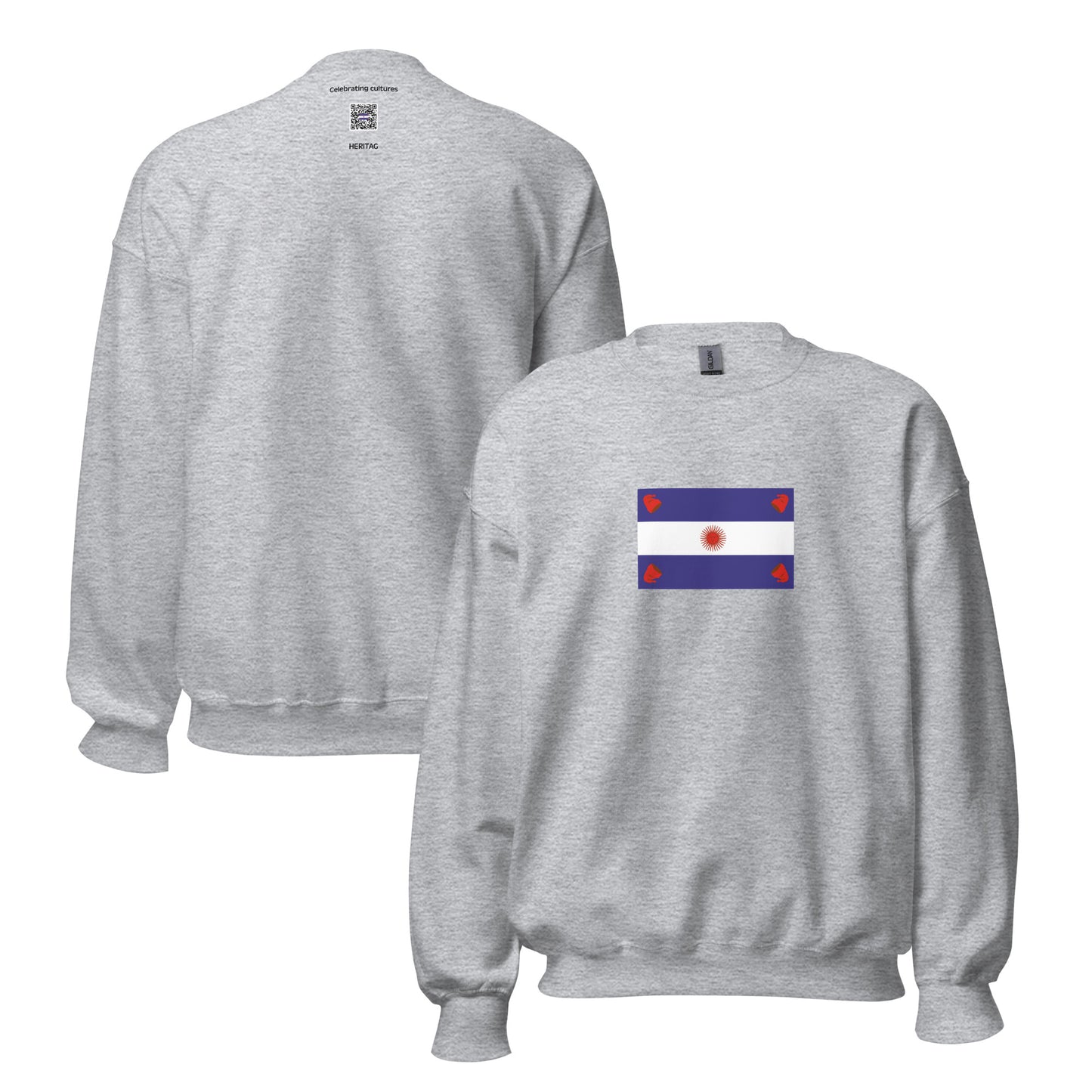 Argentina - Argentine Confederation (1831-1861) | Historical Argentina Flag Interactive Sweatshirt