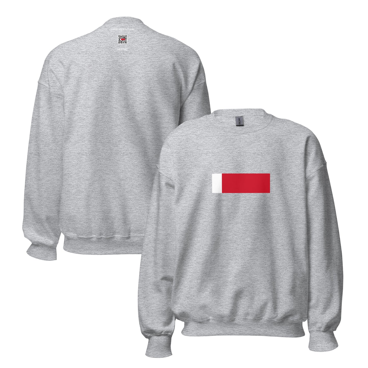 Bahrain - State of Bahrain (1783-1861) | Historical Bahraini Flag Interactive Sweatshirt