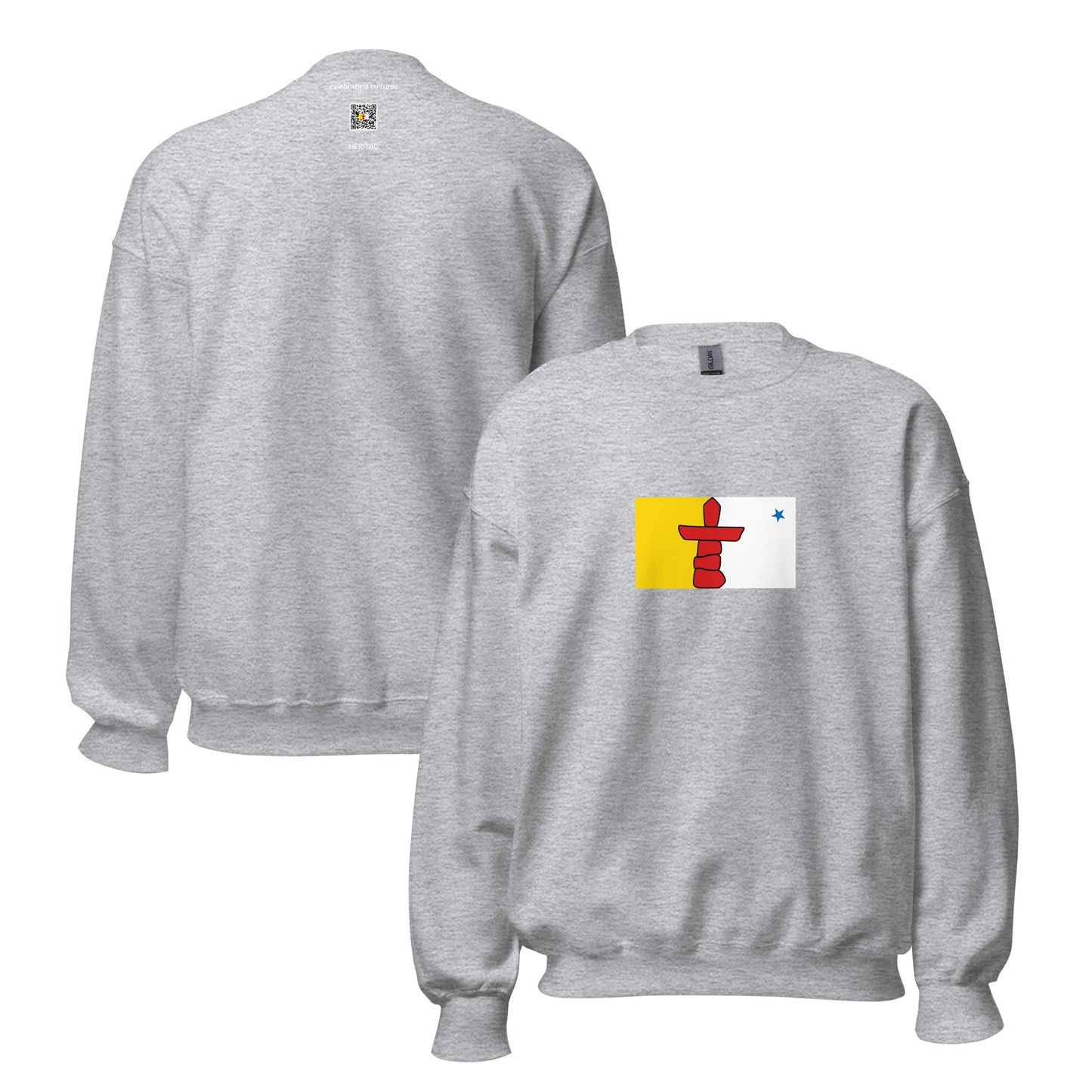 Canada - Nunavut Inuit People | Native Canadian Flag Interactive Sweatshirt