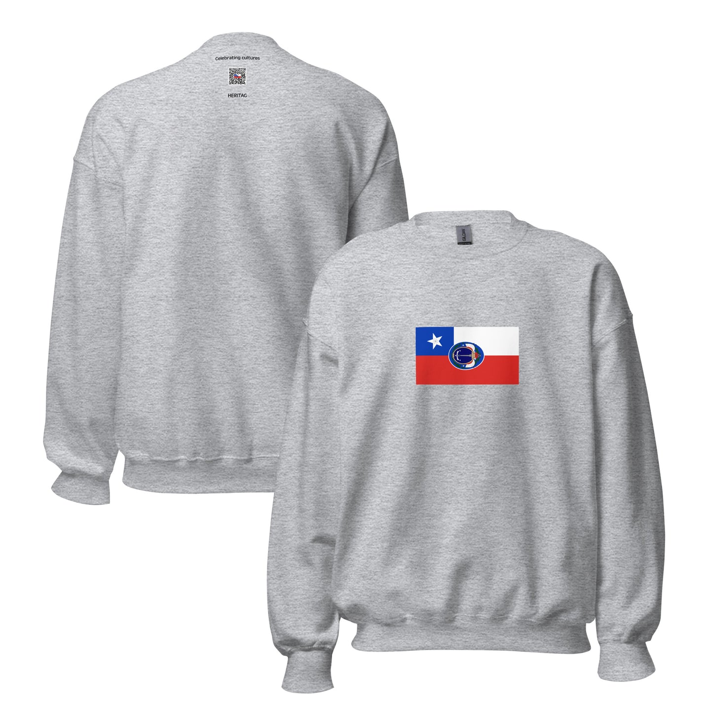 Chile - First Chilean Republic (1818-1834) | Historical Chilean Flag Interactive Sweatshirt