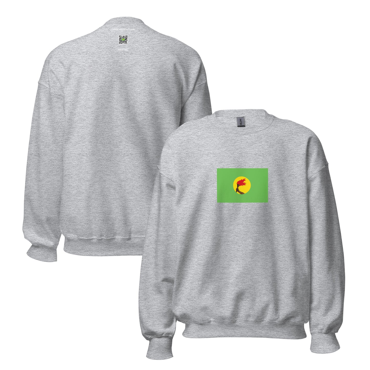 Democratic Republic of Congo - Republic of Zaire (1971-1997) | Historical Congolese Flag Interactive Sweatshirt