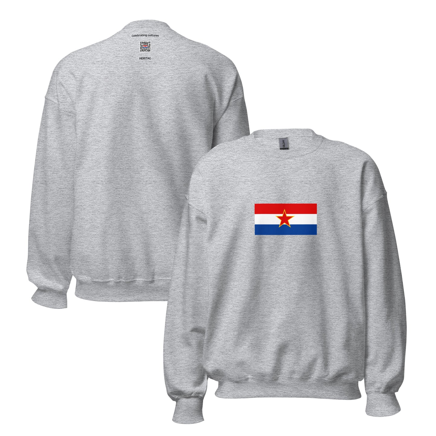 Croatia - Socialist Republic of Croatia (1943-1991) | Historical Croatian Flag Interactive Sweatshirt