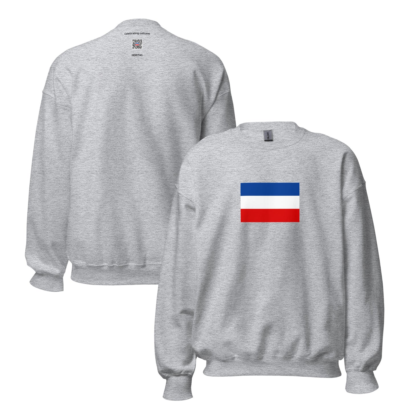 Croatia - Kingdom of Slavonia (1852-1918) | Historical Croatian Flag Interactive Sweatshirt