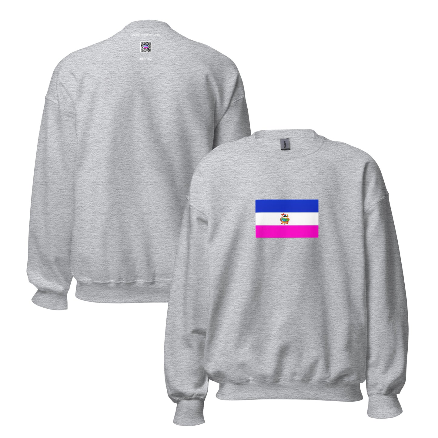 El Salvador - Kingdom of Cuzcatlan (1200-1528) | Historical El Salvador Flag Interactive Sweatshirt