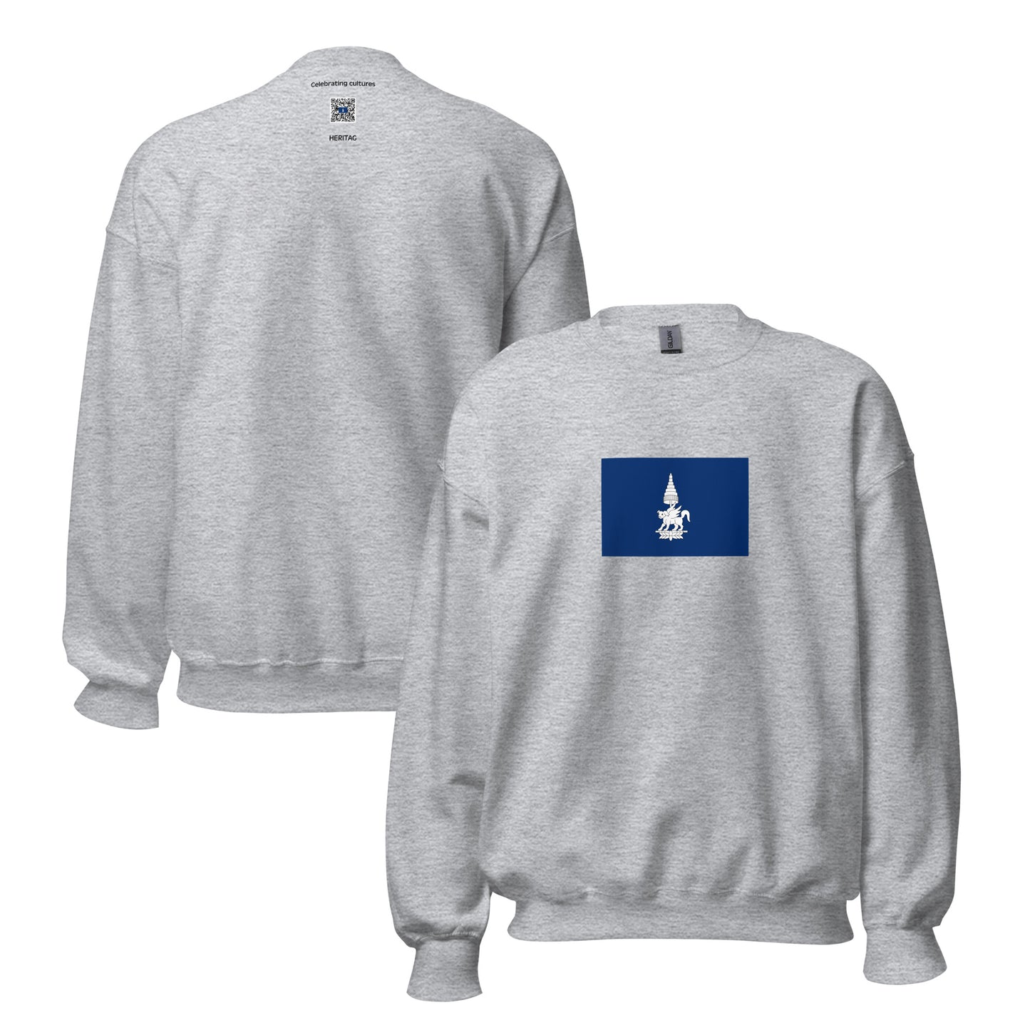 Laos - Kingdom of Champasak (1713-1947) | Historical Laos Flag Interactive Sweatshirt