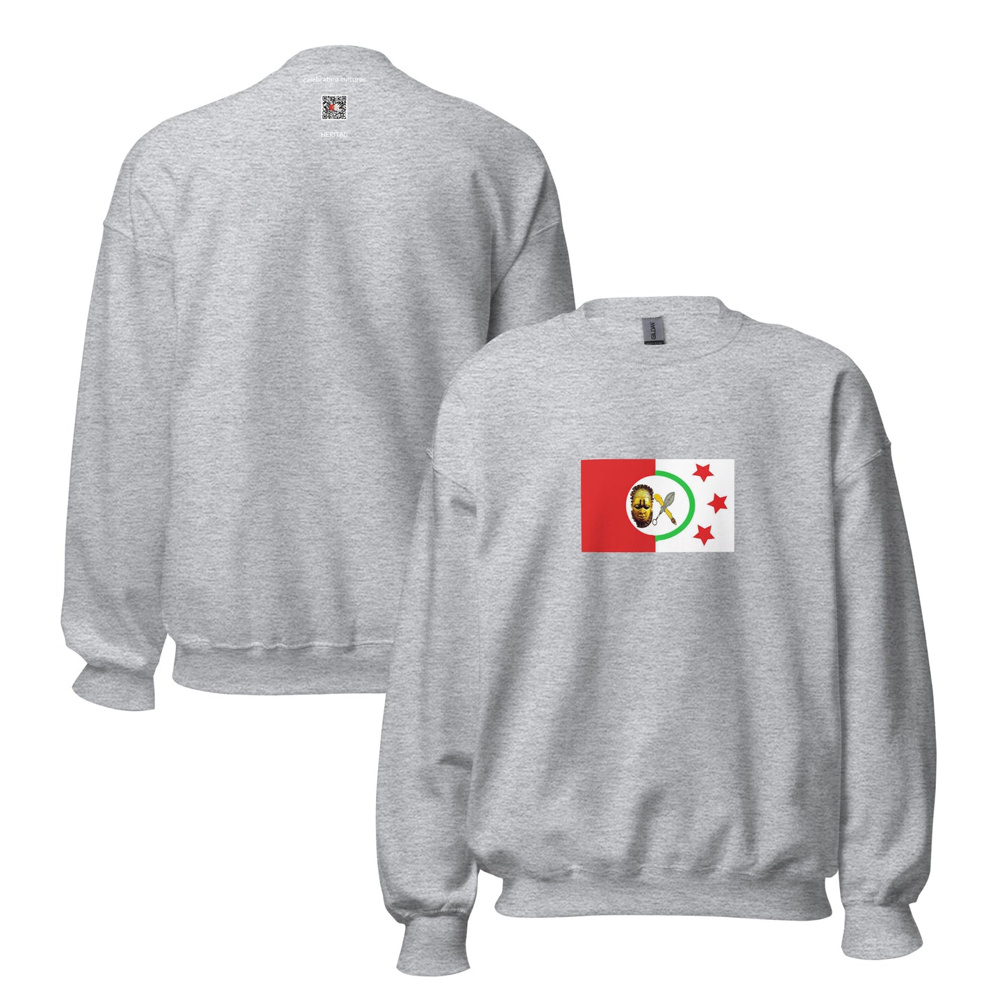 Nigeria - Edo People | Ethnic Nigerian Flag Interactive Sweatshirt