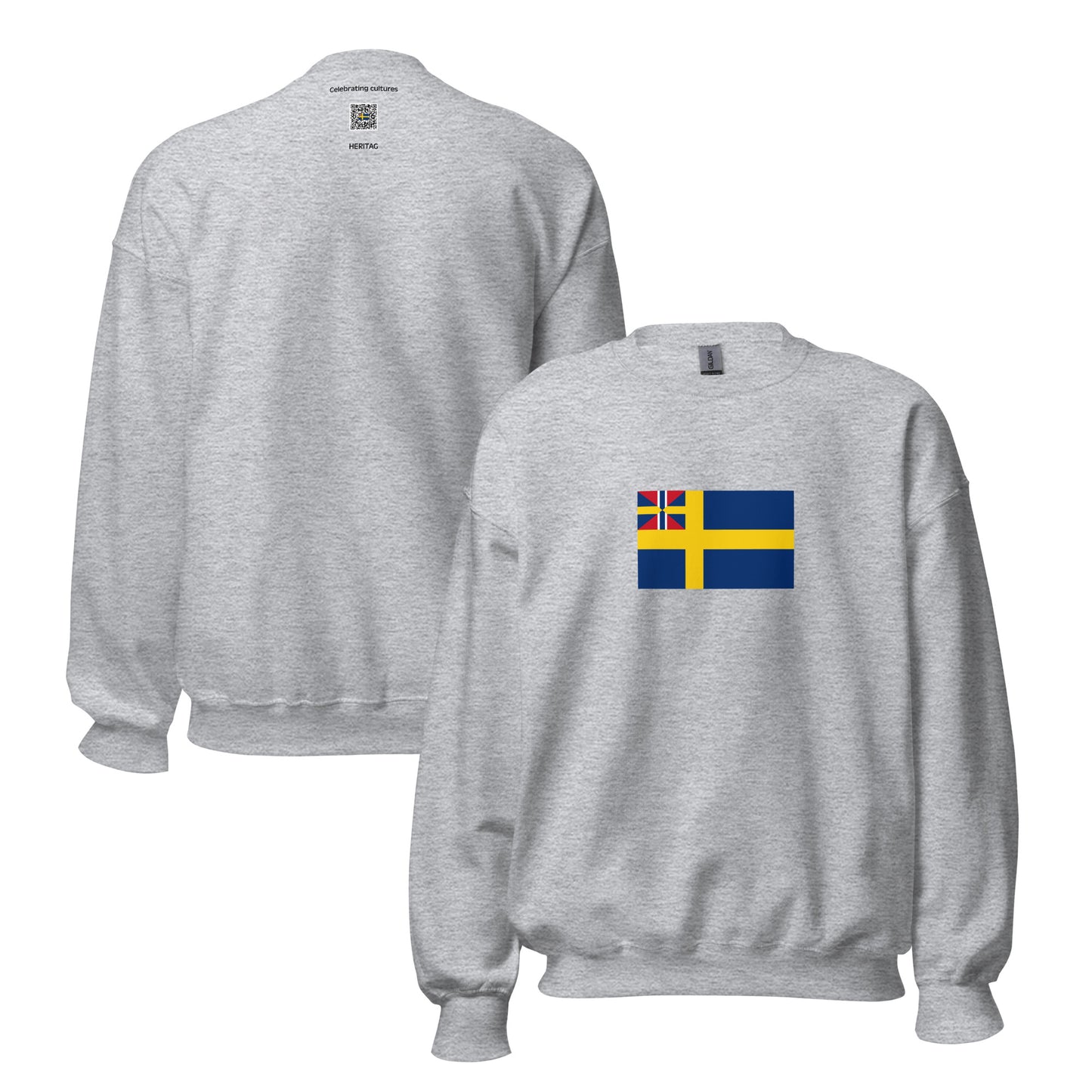 Sweden - United Kingdoms of Sweden and Norway (1814-1905) | Historical Swedish Flag Interactive Sweatshirt