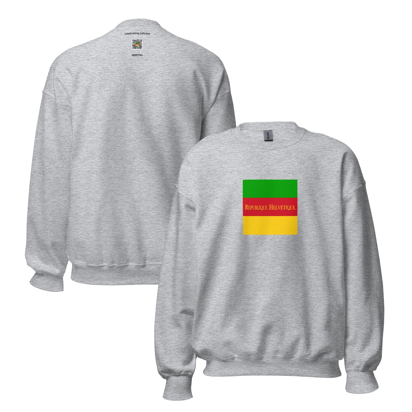 Switzerland - Helvetic Republic (1798-1803) | Historical Suisse Flag Interactive Sweatshirt