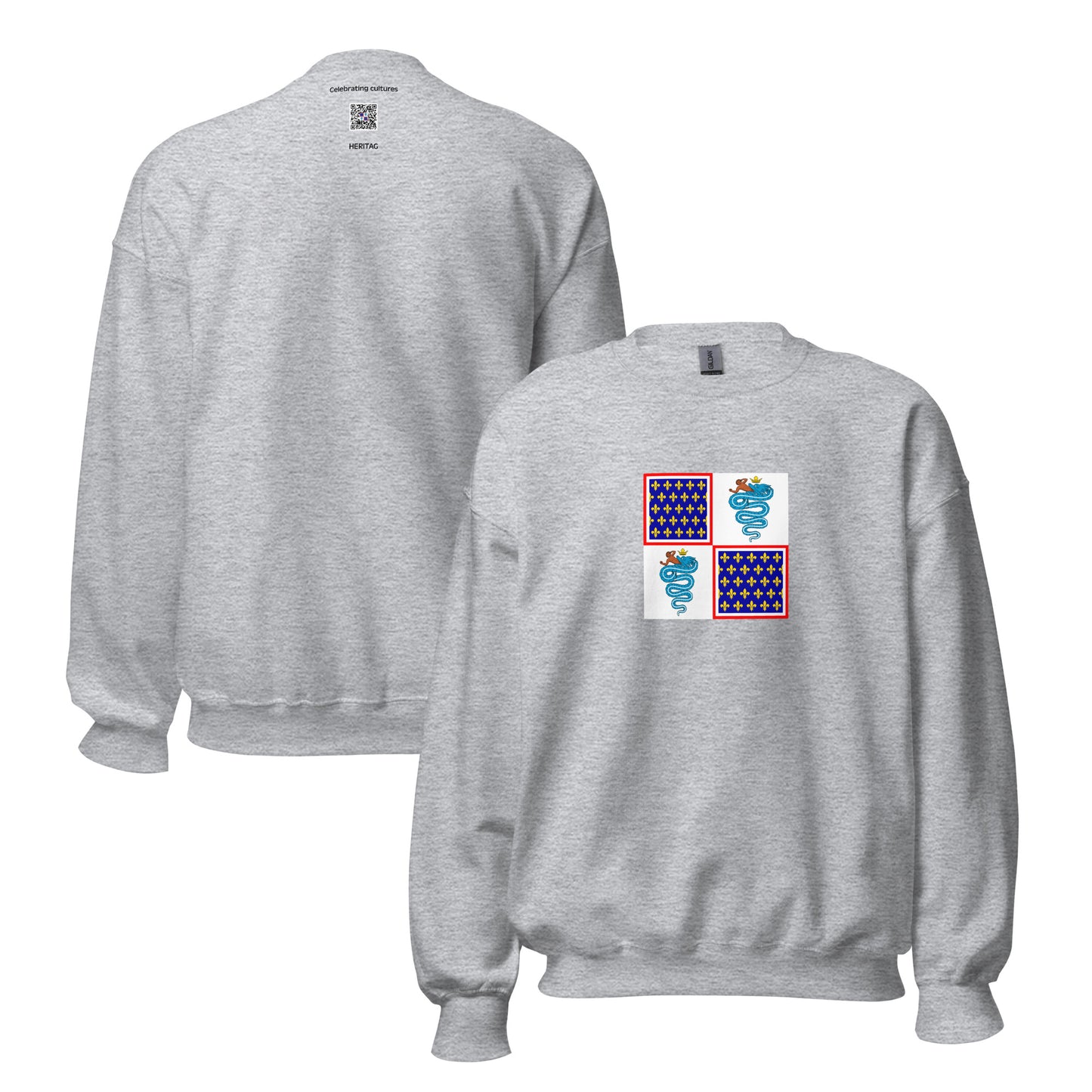 Switzerland - Duchy of Milan under the Kingdom of France (1499-1512) | Historical Suisse Flag Interactive Sweatshirt