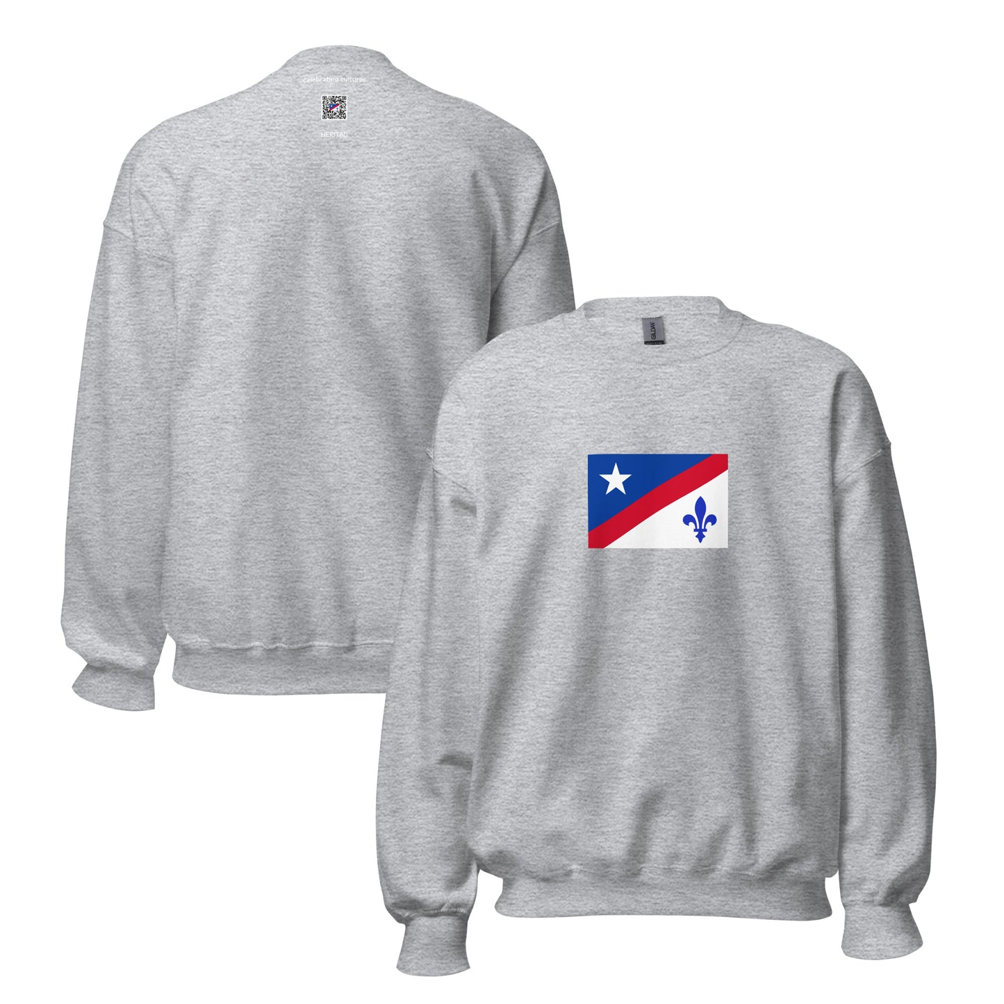 USA - French Americans | Ethnic American Flag Interactive Sweatshirt