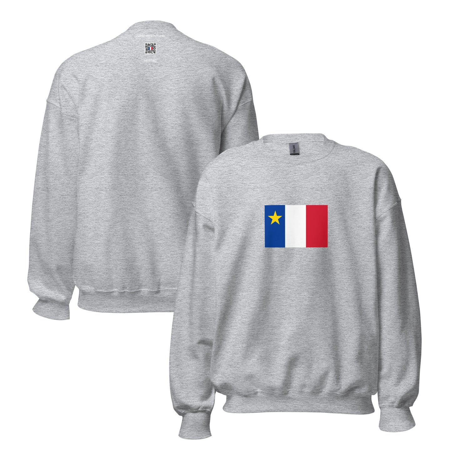 USA - French Acadians | Ethnic American Flag Interactive Sweatshirt
