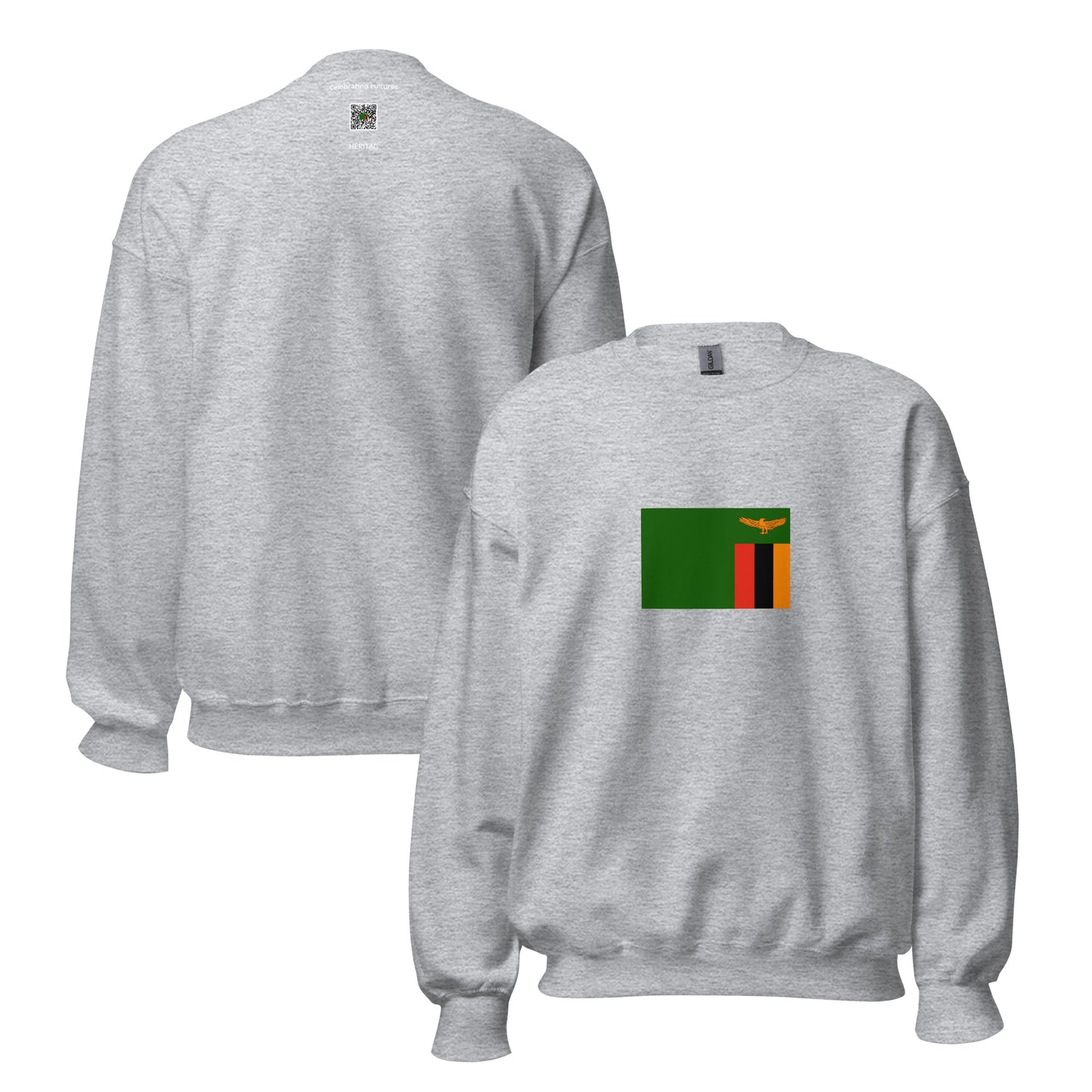 Zambia - Republic of Zambia (1964-1996) | Historical Zambian Flag Interactive Sweatshirt