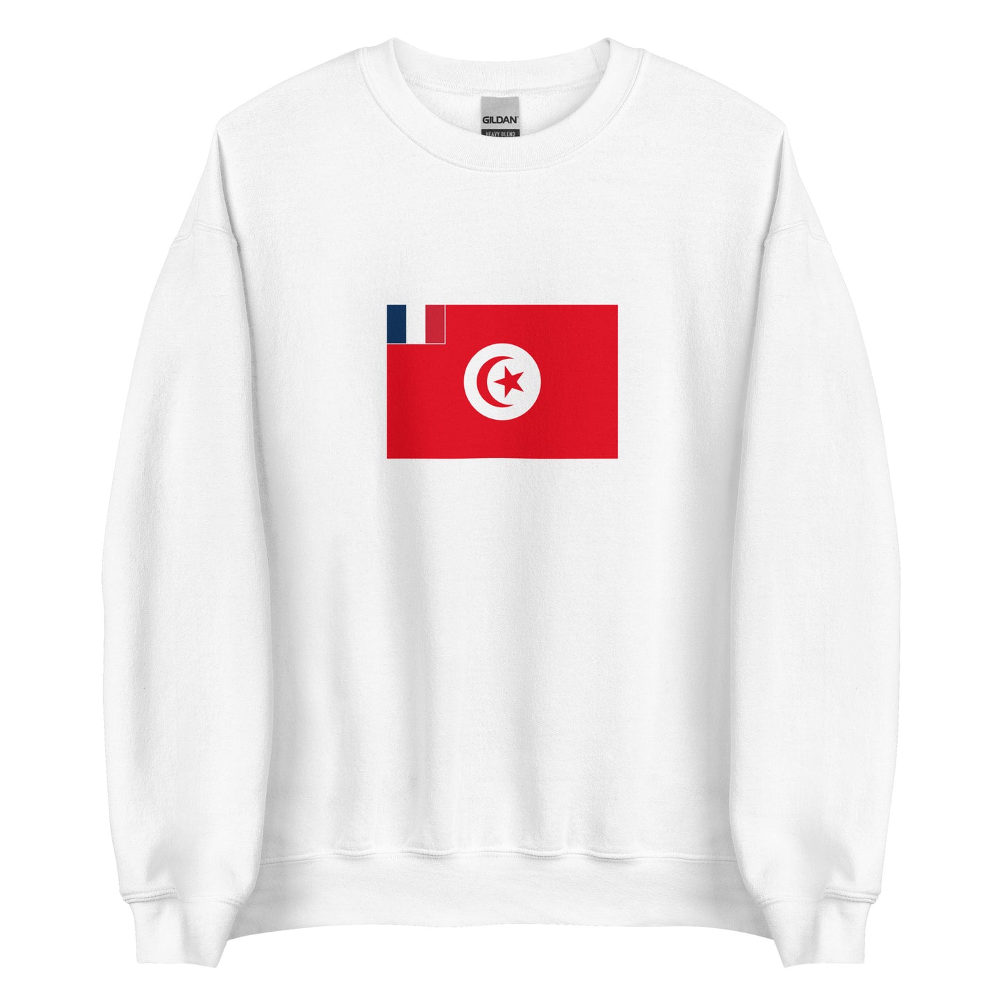 Tunisia - French Protectorate of Tunisia (1881-1956) | Historical Tunisian Flag Interactive Sweatshirt