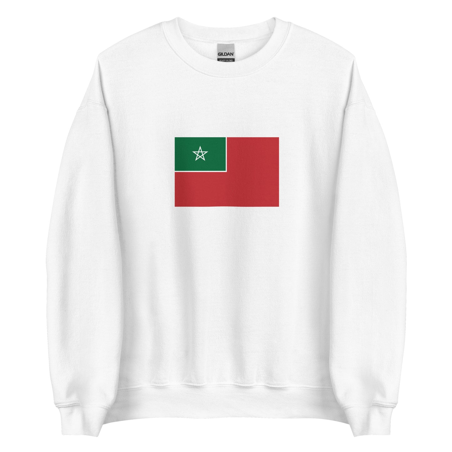 Morocco - Spanish Protectorate in Morocco (1912-1956) | Historical Moroccan Flag Interactive Sweatshirt