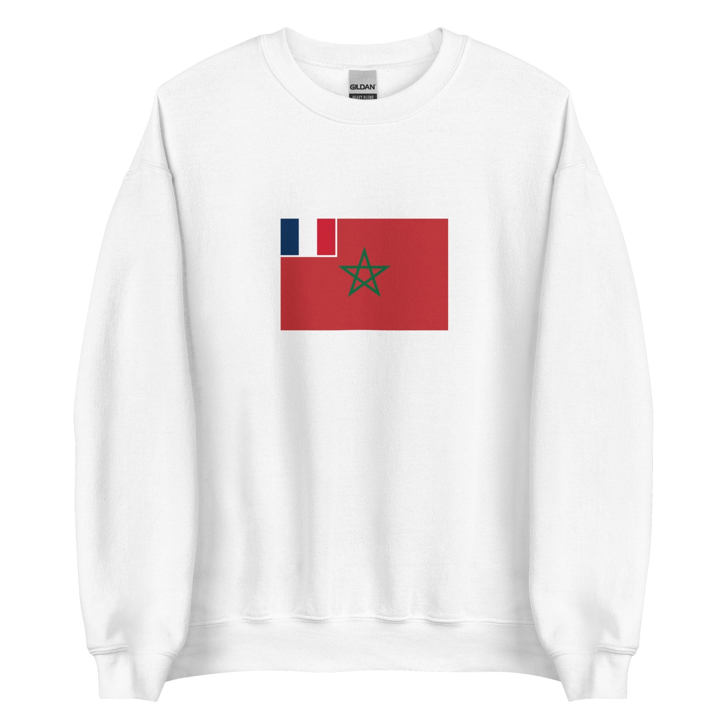 Morocco - French Protectorate in Morocco (1912-1956) | Historical Moroccan Flag Interactive Sweatshirt