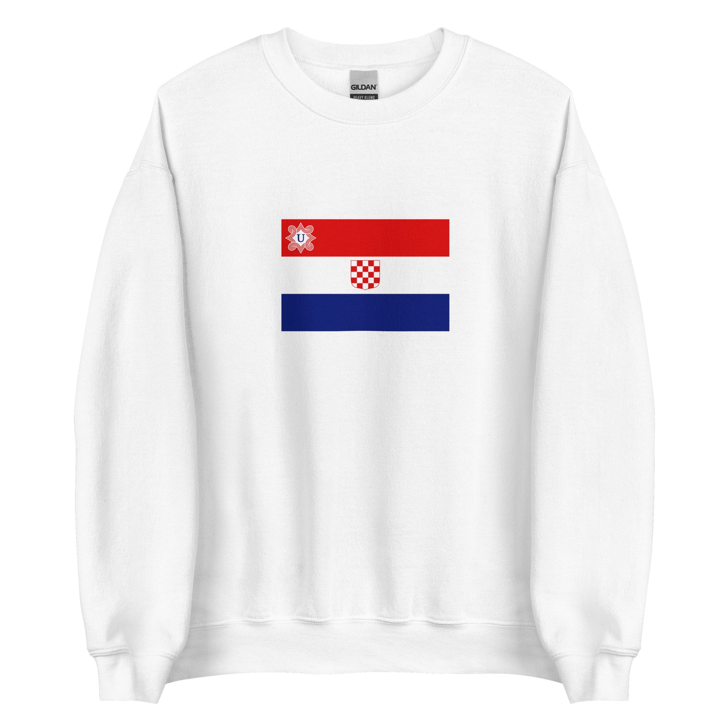 Croatia - Independent State of Croatia (1941-1945) | Historical Croatian Flag Interactive Sweatshirt