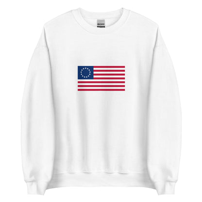 USA - 13 Stars & Stripes Betsy Ross Flag (1776) | Historical American Flag Interactive Sweatshirt